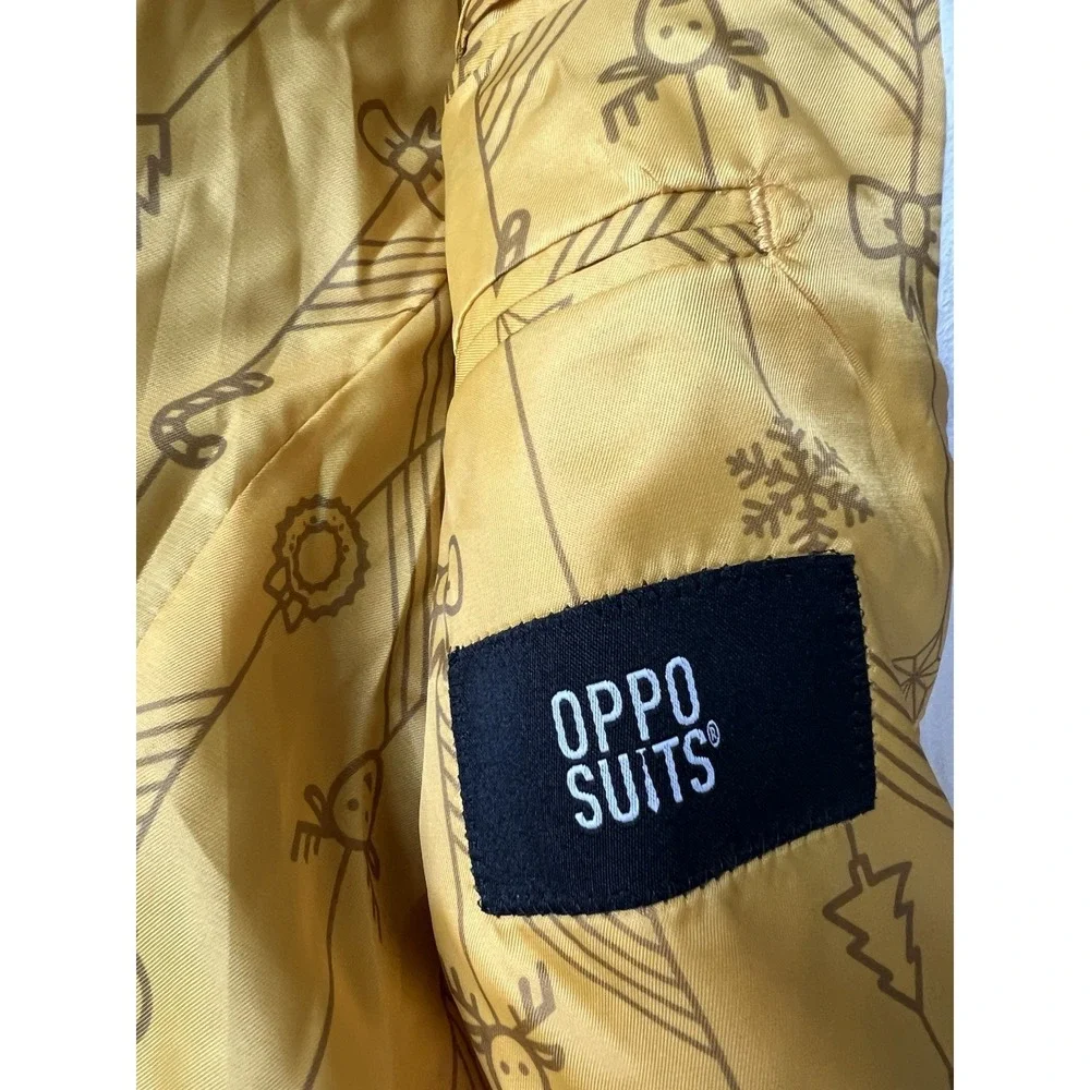 Opposuits Christmas Dinner Jacket Men Velvet Burgundy Size‎ 36 Festive Blazer